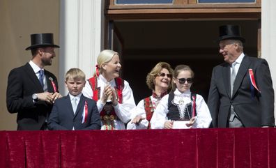 The royal family in Oslo to celebrate Norway's National Day, on May 17, 2016 in Oslo, Norway.