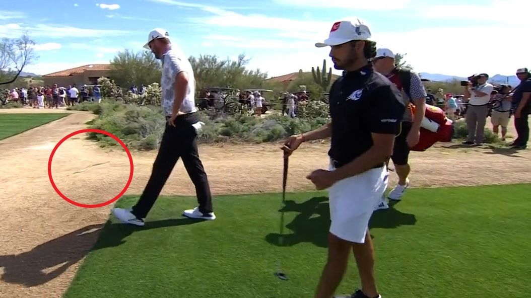 Marc Leishman was interrupted by a rattlesnake on course during the LIV Golf event in Tucson.