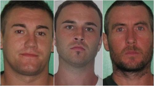 Billy Sperling, 25, Thomas Smith, 27, and Geoffrey Pennell, 34. (Victoria Police)