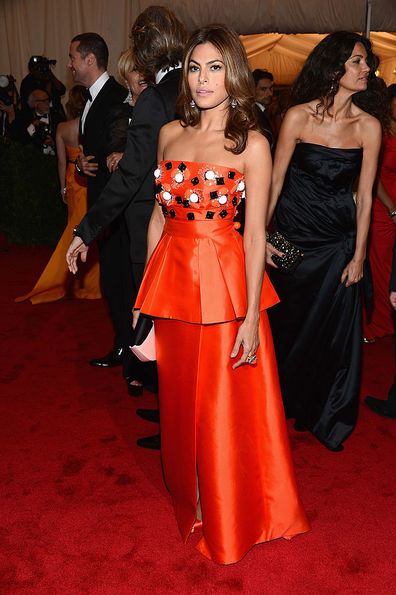 Eva Mendes attends the "Schiaparelli And Prada: Impossible Conversations" Costume Institute Gala at the Metropolitan Museum of Art on May 7, 2012 in New York City.