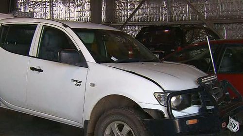 The woman's Mitsubishi Triton. (9NEWS)