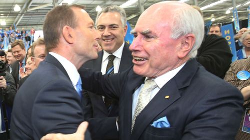 Former PM Tony Abbott (left) and John Howard (right). (AAP)