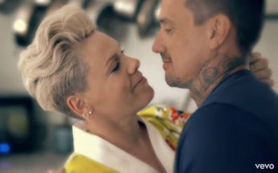 Pink and Carey Hart in 90 Days music video