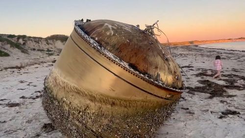 Mystery object washes up on beach near Green Head, WA.