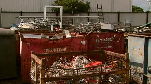 Geelong scrap metal merchant Wayne Gill made the discovery. (9NEWS)