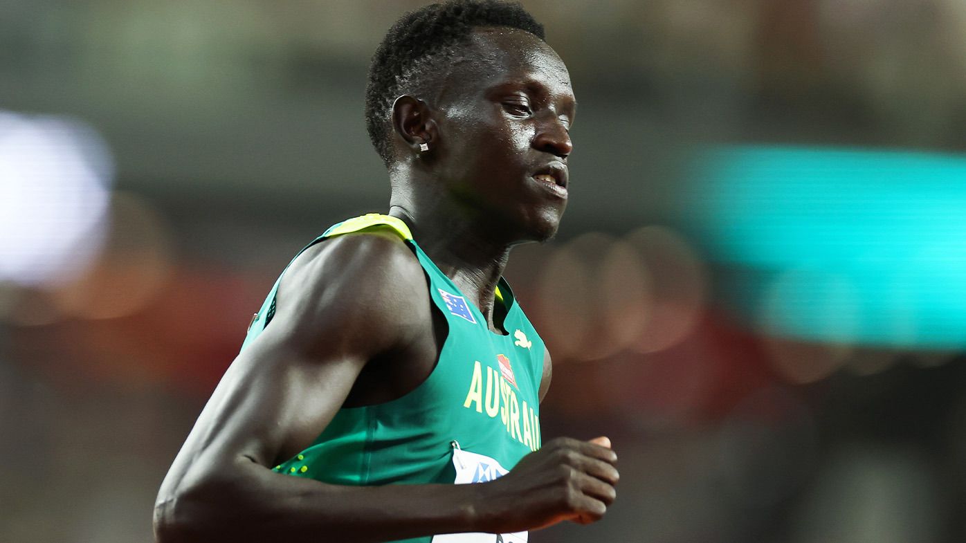 Peter Bol crashes at world athletics championships after 'disaster' resurfaces in press conference