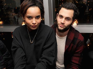 Zoe Kravitz and Penn Badgley attends the Cinema Society & Artistry screening of "Warm Bodies" after party>> at the Hotel on Rivington on January 25, 2013 in New York City.