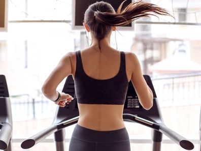 Woman on treadmill