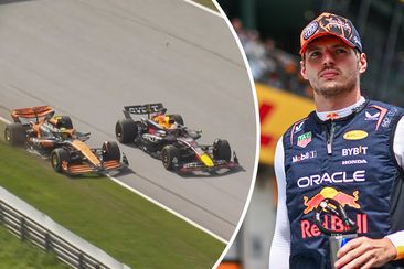 Max Verstappen tried to block Lando Norris on the run to the next corner after their collision late in the Austrian Grand Prix.