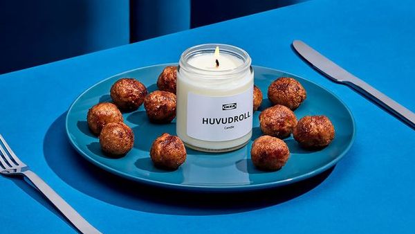 IKEA&#x27;s Swedish meatball-scented candle being gifted to US shoppers.