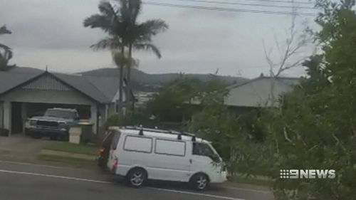 Terrifying footage obtained exclusively by 9NEWS shows a van parked outside a house. (9NEWS)