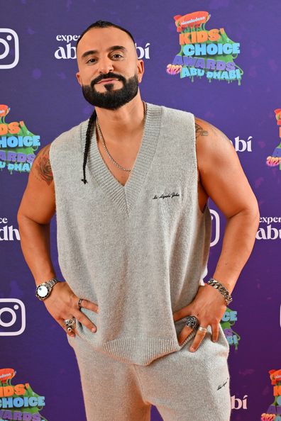 Kris Fade poses in the winners room during the Nickelodeon Kids' Choice Awards Abu Dhabi 2023 at Etihad Arena on September 16, 2023 in Abu Dhabi, United Arab Emirates. (Photo by Cedric Ribeiro/Getty Images for Paramount)