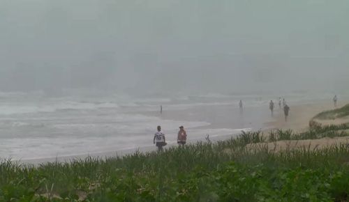 Parts of northern and central Queensland are on high alert today as the remnants of Tropical Cyclone Iris tracks towards the coast, bringing wild winds and heavy rain. Picture: 9NEWS.