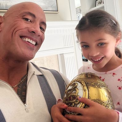 Dwayne Johnson and daughter Jasmine.