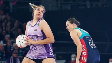 Donnell Wallam on court for the Queensland Firebirds