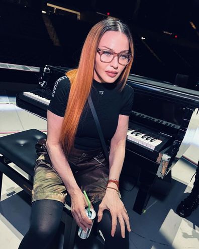 Madonna rehearsing right before her collapse