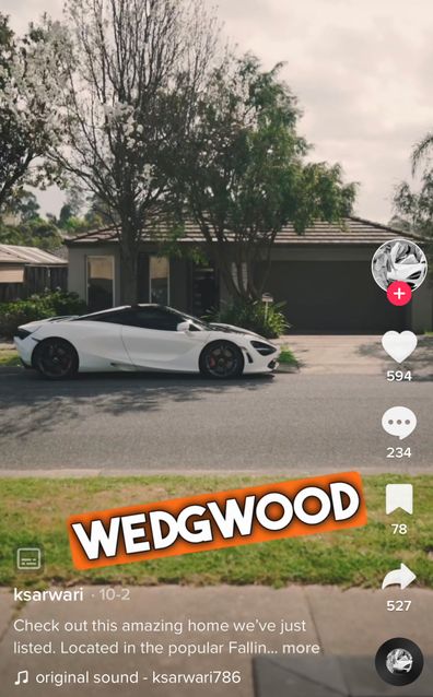 Tiktok video luxury car unusual listing Melbourne Domain real estate agent