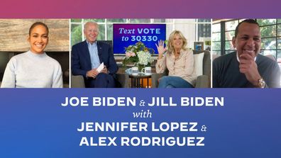 Jennifer Lopez and Alex Rodriguez chat to Joe Biden & Dr. Jill Biden in virtual Q&A in October