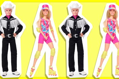 9PR: Barbie The Movie Skating Leotard Doll and Barbie The Movie Cowboy Ken Doll