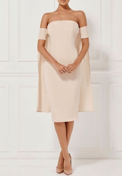 Super Oaks Day. Floaty and feminine doesn't always been lace. A cape from Misha is a super choice.