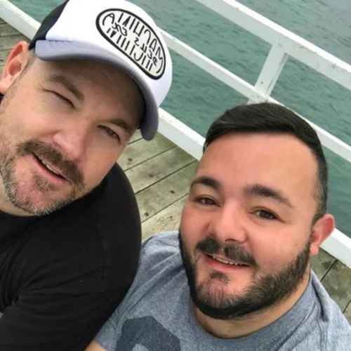 Melbourne couple James Price and Steven Somers (right) have had their European holiday plans thrown into disarray after Fly365 went bust.