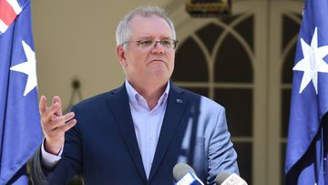PM Scott Morrison press conference at Kirribilli House on the 12th of September 2021.  Photographer: Jacky Ghossein/SMH