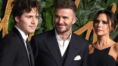 Brooklyn Beckham, David Beckham and Victoria Beckham 