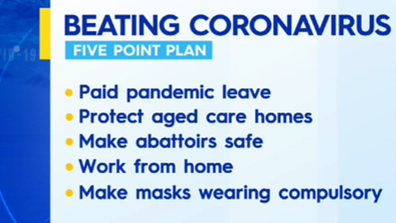 Sally McManus developed a five-point plan for beating coronavirus in workplaces.