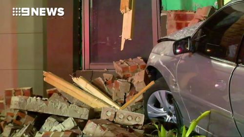 The 24-year-old unaccompanied learner driver caused extensive damage to the home in Melbourne's western suburbs.