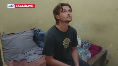 Images have emerged of the cell where the Queensland man being held in Indonesia accused of a  violent, drunken rampage is being held.Bohdi Risby-Jones, 23, from Noosa is in a three metre by three metre cell on a small island off the coast of Sumatra.