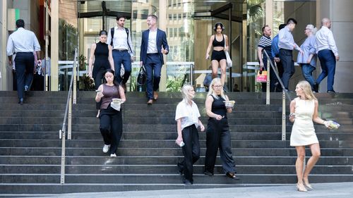 Office workers in the CBD.