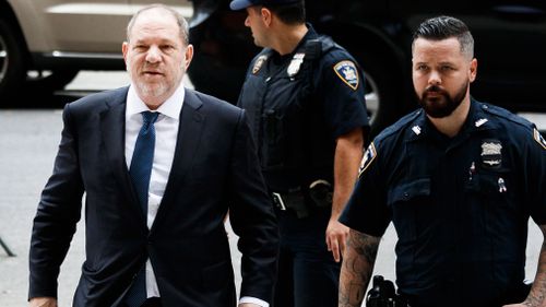 Harvey Weinstein arrives at a New York court.