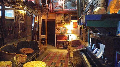 A photo taken inside 'The Oakland Ghost Ship' where up to 40 people are feared to have died when the building caught fire. (Tumblr)