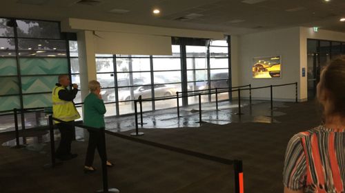 Newcastle Airport check-in was closed today. (Imgur)