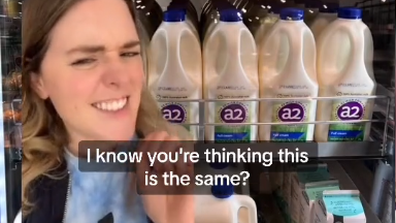 British expat TikTok vid re Aussie milk colour-coding