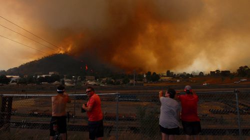 Fire in Lithgow. Houses in flames. 21st December 2019