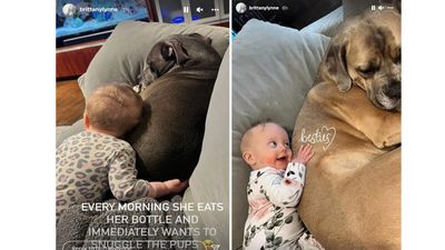 Brittany Matthews shared gorgeous snaps of her baby and dog