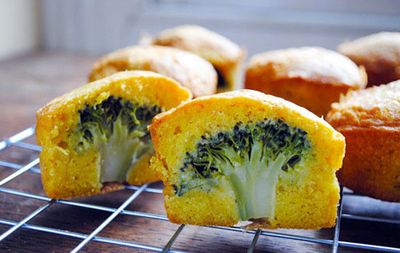 <p><strong>Dessert: Broccoli cupcakes</strong></p>