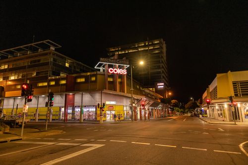 A quiet street in Darwin as parts of Northern Territory are one day into a snap three-day lockdown.