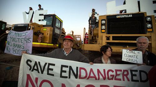 92-year-old digger arrested in protest
