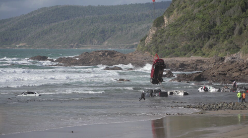 Extração de carros em Wye River 