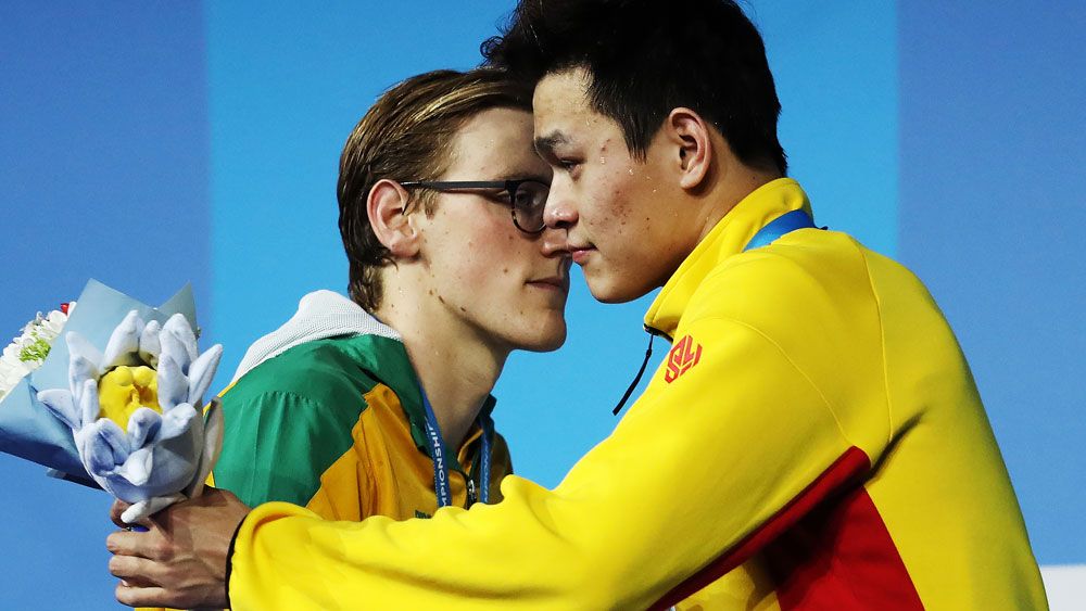 Mack Horton finishes second behind Sun Yang at world championships in Budapest