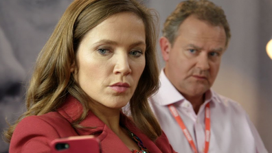 The BBC's self-parody 'W1A' stars Hugh Bonneville and Jessica Hynes.