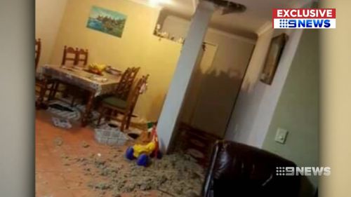 A Perth family were traumatised when an alleged burglar crashed through their roof.