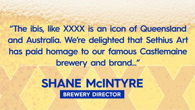 Shane McIntyre statement on bin chicken statue XXXX brewery Brisbane