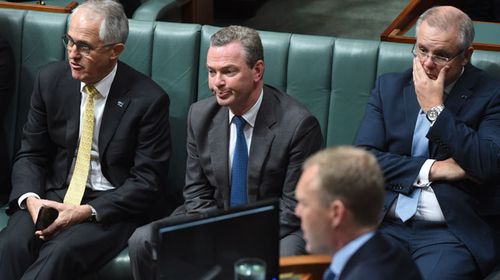 Tension on the government front bench during Labor's ambush last night. (AAP)