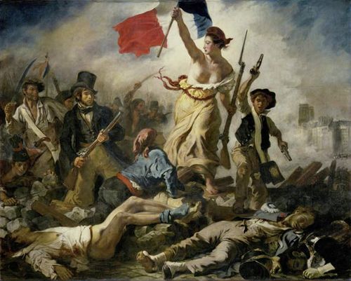 Delacroix, Eugène's 'Liberty Leading the People', 1830.  