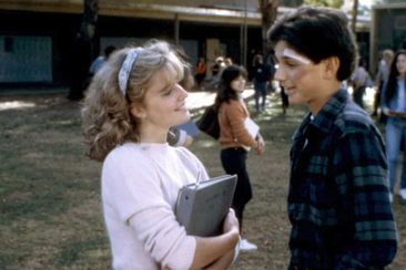 Elisabeth Shue and Ralph Macchio in the 1984 film The Karate Kid.