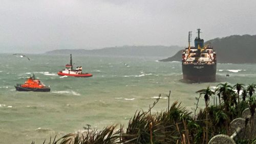 Russia cargo ship Cornwall beach