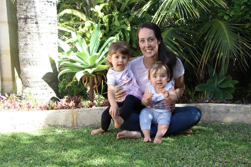 Robyn Birkin with daughters Chloe, 3, and Olivia, 14 months. Picture: Supplied
